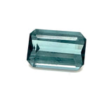 Blue tourmaline emerald cut 9x7mm loose gemstone