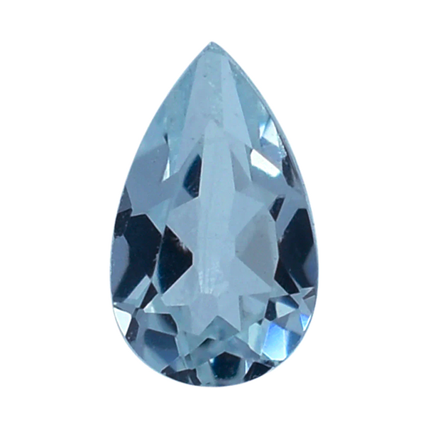 Cheapest Aquamarine faceted gemstones pear shapes attractive look perfectly finished loose stone's 4pieces lot.