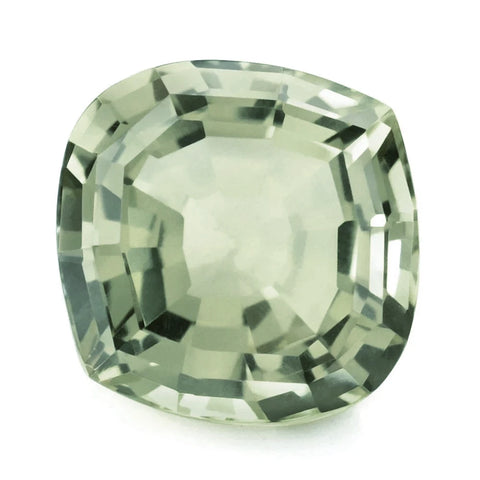 Green amethyst fancy oval step-cut 12mm  loose gemstone