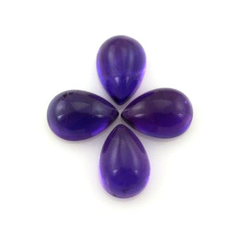 Out of stock - Amethyst pear cut cabochon  - 10 x 7 mm