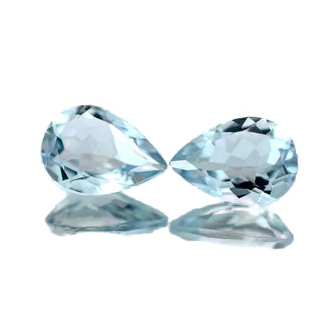 aquamarine pear cut 10x6mm natural gemstone