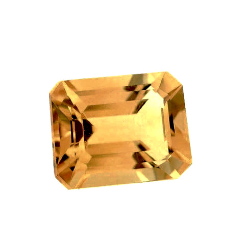 citrine yellow golden emerald octagon cut 10x8mm natural gemstone