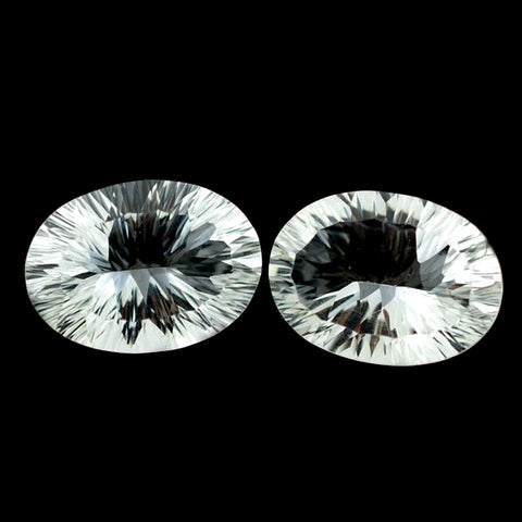 crystal quartz oval concave cut 18x13mm gemstone