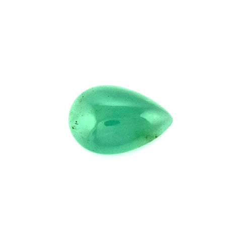 Emerald cabochon pear shape 8x6mm