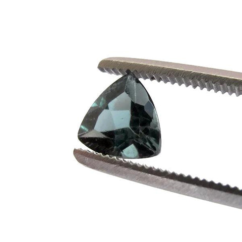 tourmaline teal trillion cut 6mm genuine gemstone