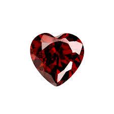 Natural garnet heart cut 8mm loose gemstone 