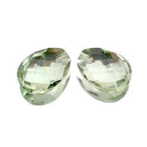 green amethyst prasiolite briolette 16x8mm loose gemstone