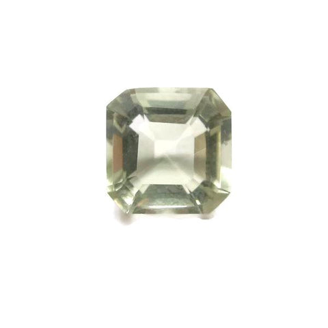 Natural green amethyst asscher cut 7.25mm loose gemstone