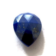 Natural lapis lazuli pear cut checkerboard briolette 12x9mm gemstone