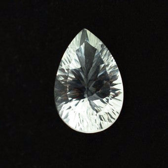 natural crystal quartz pear concave cut loose stone from Brazil