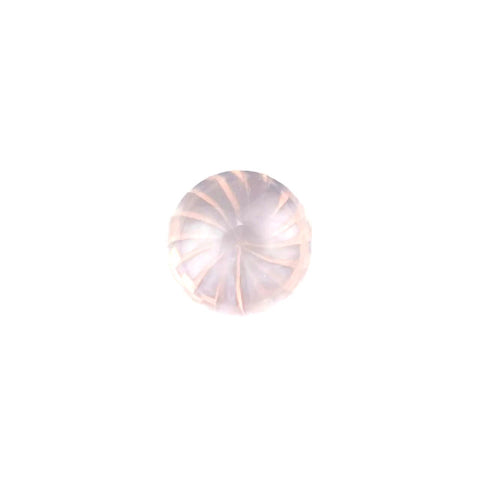 Rose Quartz round whirl cut -  10mm