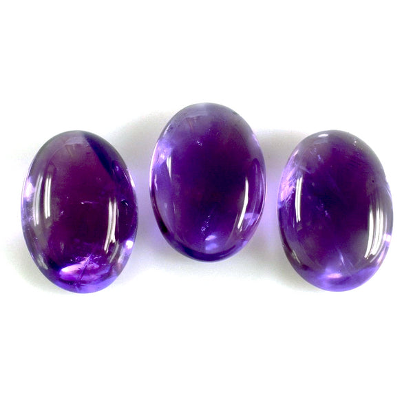 amethyst oval cut cabochon 8X6mm genuine natural gemstone