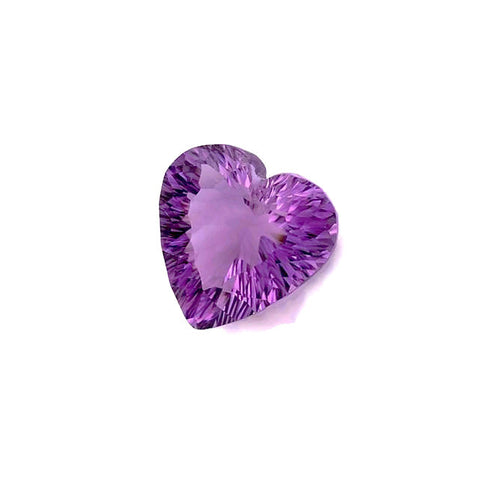 Natural amethyst heart concave cut 12mm loose gemstone