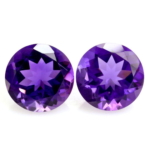amethyst purple round cut 4mm loose gemstone