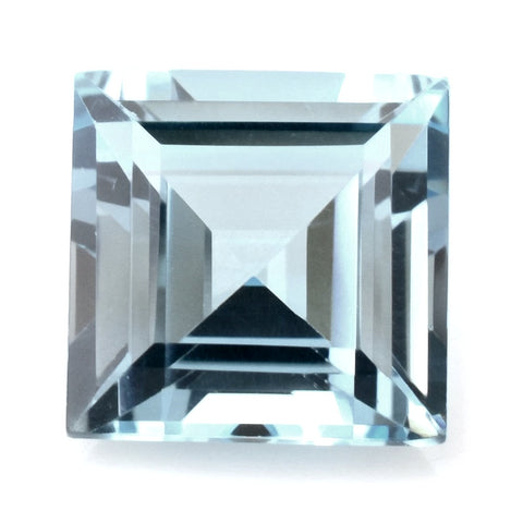 aquamarine square cut 7mm gemstone