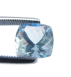 aquamarine blue cushion cut 6mm genuine jewel