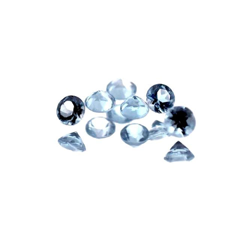 aquamarine round brilliant cut 2.25mm gemstone