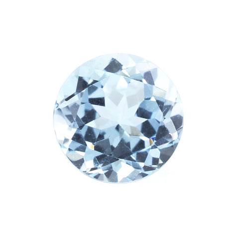 natural aquamarine round cut 6.5mm gemstone