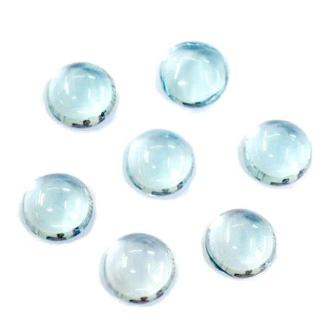 sky blue topaz round cut cabochon 5mm natural gemstone