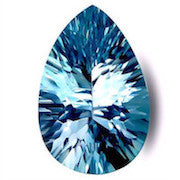 natural swiss blue topaz pear concave cut 9x6mm gemstone
