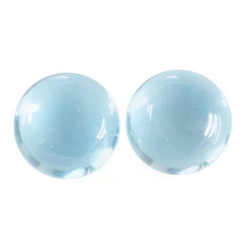 sky blue topaz round cut cabochon 6mm natural gemstone