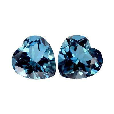 London blue topaz heart cut 7mm loose gemstone