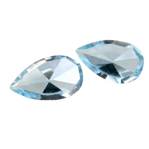 natural sky blue topaz pear mirror cut 10x7mm loose gemstone