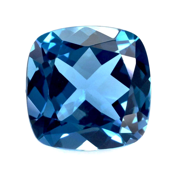 London blue topaz cushion cut 9mm natural gemstone