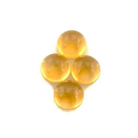 citrine round cut cabochon 5mm natural gemstone