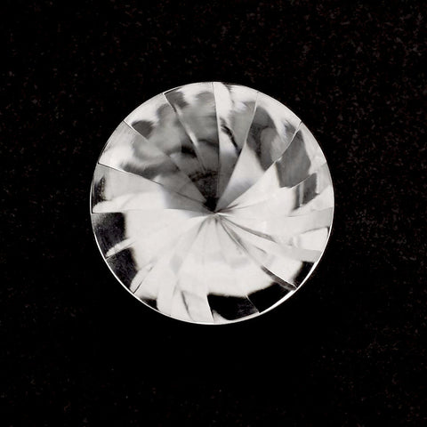 natural crystal quartz round buff-top whirl cut 8mm gemstone