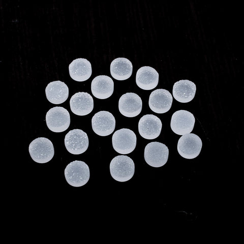 white druzy round cut 5mm loose gemstone
