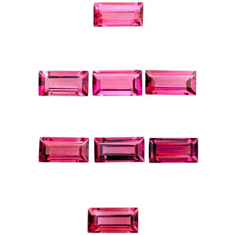 tourmaline pink baguette cut 6x3mm extra quality gemstone