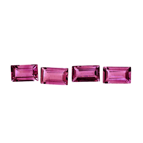 tourmaline pink baguette cut 5x3mm loose genuine gemstone