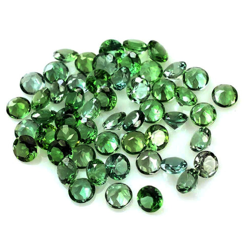 green tourmaline round cut 2mm  natural loose gemstone