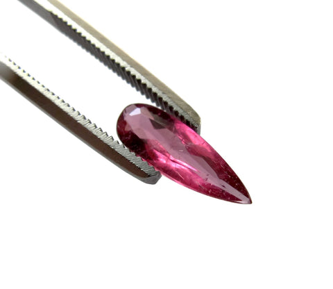 pink tourmaline pear cut 11.5x4mm natural gemstone