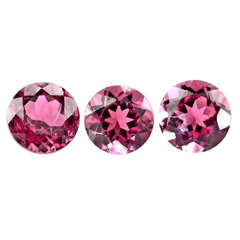 tourmaline pink round cut 2.5mm gemstone