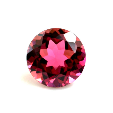tourmaline red round cut 7mm loose gemstone