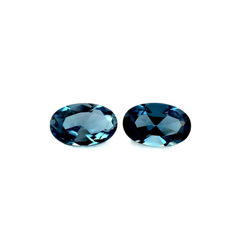 Blue tourmaline indicolite oval cut 5x3mm gemstone.