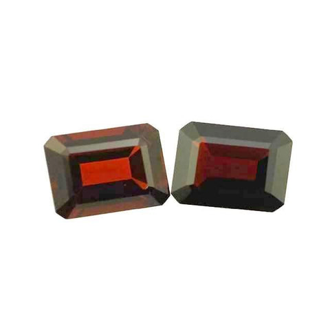 garnet red octagon emerald cut 10x8mm natural gemstone