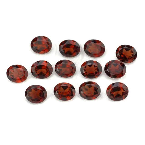 garnet red oval cut 6x5mm loose natural gemstone