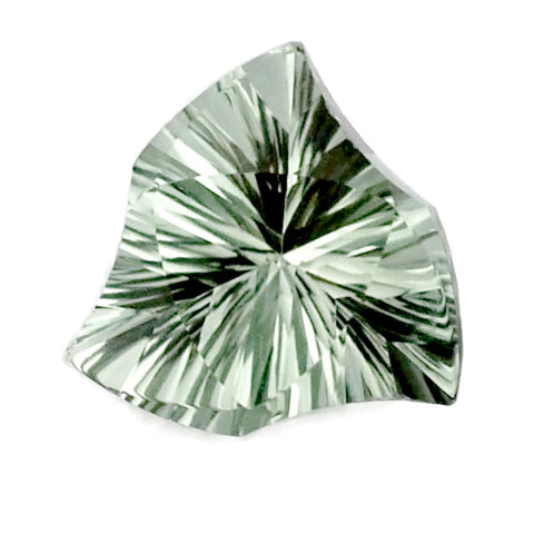 Green amethyst prasiolite trillion concave fancy cut 8mm gemstone