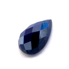 Natural lapis lazuli pear cut checkerboard cabochon 13x8mm gemstone