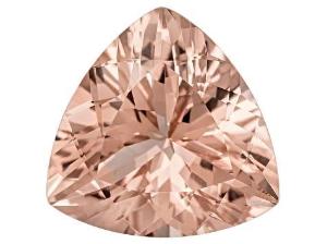 morganite peach trillion cut 8mm loose gemstone extra quality
