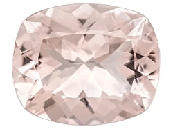 morganite cushion octagon cut 11x9mm pink peach gem