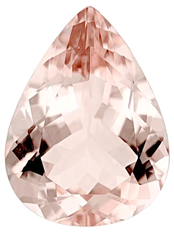 morganite pear cut 12.5x11 mm pink natural loose gemstone