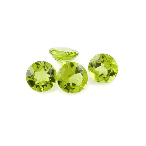 peridot green round cut 3mm gemstone from Brazil