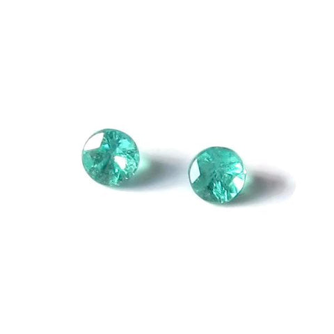 paraiba tourmaline round cut 1.95mm 2 gemstones