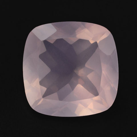 rose quartz cushion cut 12mm loose gemstone