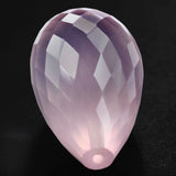 rose quartz drop briolette cut 20x12mm natural gemstone