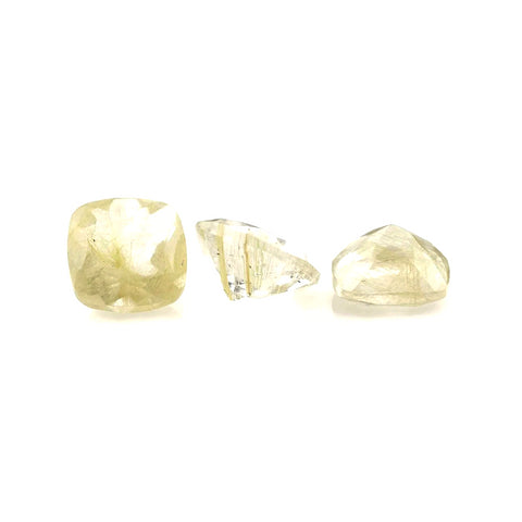 golden rutile quartz cushion cut 8mm gemstone